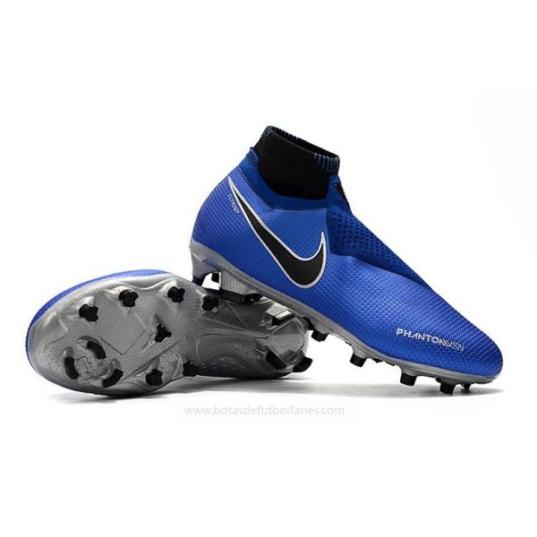 Nike Phantom Vision Elite DF FG Azul Plata